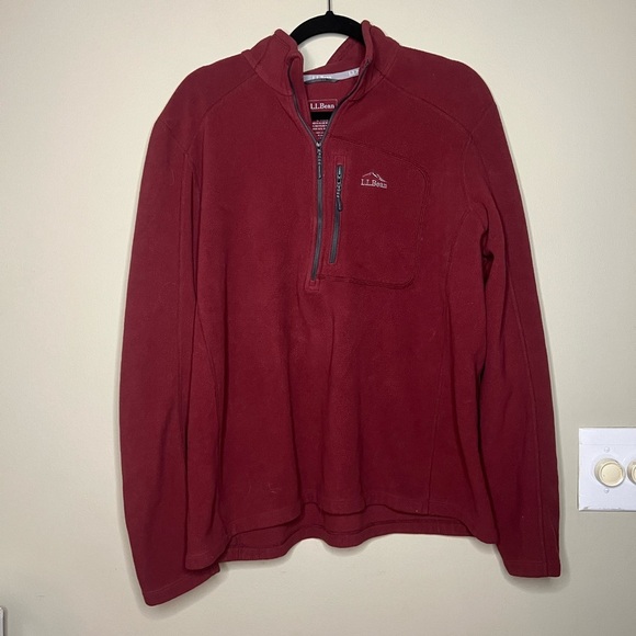 L.l. Bean trail fleece quarter zip red - Picture 2 of 12